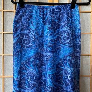 Blue paisley skirt